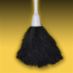 15" Lightweight Plastic Ostrich Feather Duster - Black