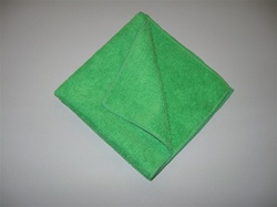 12" Green Microfiber Towel (5 Pack)