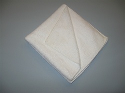 12" White Microfiber Towel (5 Pack)